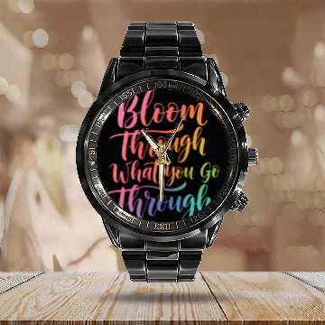 Discover Your Journey to Bloom: Embrace Growth & Overcome Calendar Steel Band Watch