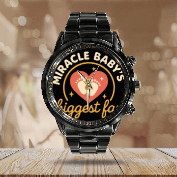 Discover NICU Sibling Preemie Big Brother Big Sister Calendar Steel Band Watch