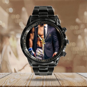 Discover MMA Fighter Business Man Best of both worlds Calendar Steel Band Watch