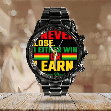 Discover Juneteenth Day Calendar Steel Band Watch