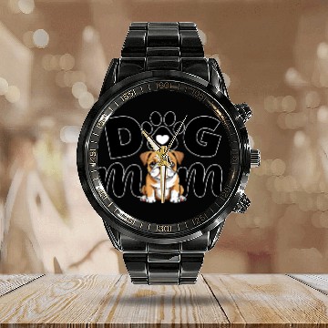 Discover Pug Puppy Dog Mom Dog Lover Calendar Steel Band Watch