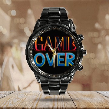 Discover Game over Calendar Steel Band Watch