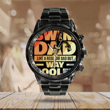 Discover Swim Dad Like A Regular Dad But Way Cool Calendar Steel Band Watch