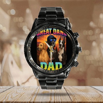 Discover Great Dane Calendar Steel Band Watch
