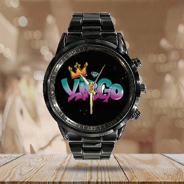 Discover Virgo Graffiti Zodiac Art Calendar Steel Band Watch