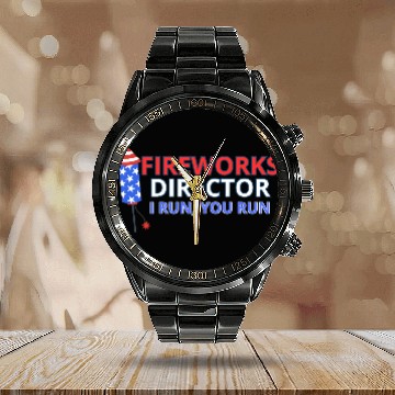 Discover Fireworks Director - I Run, You Run Calendar Steel Band Watch