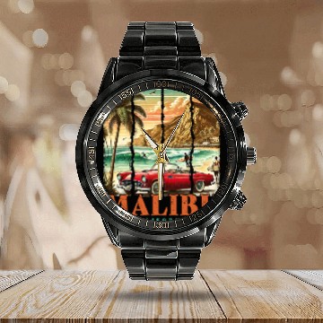Discover Malibu Calendar Steel Band Watch