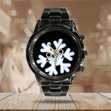 Discover Be Unique Funny Snowflake Pun Calendar Steel Band Watch