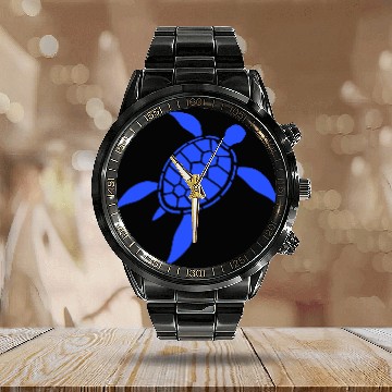 Discover Turtle Tortoise Shell Pattern Symbol Fun Logo Cool Calendar Steel Band Watch