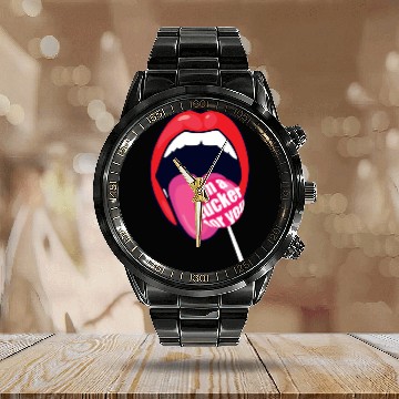 Discover I m a Sucker For You Candy Pop Fans Lollipop 01 Calendar Steel Band Watch