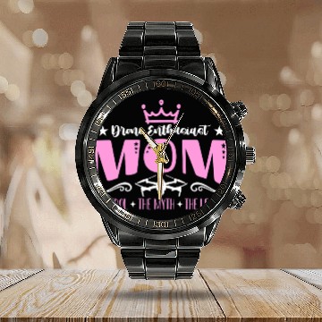 Discover Drone Enthusiast Mom The Idol Loves Drone Racing Calendar Steel Band Watch