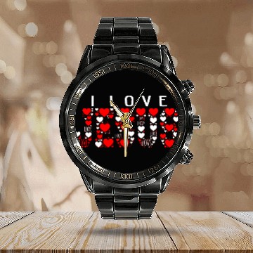 Discover I LOVE JESUS Calendar Steel Band Watch