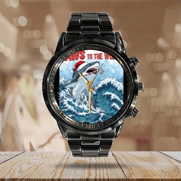 Discover Jaws to the World – Christmastime Shark Attack Calendar Steel Band Watch