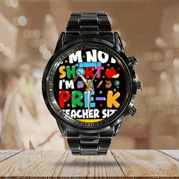 Discover Pre K Teacher Back To School Pre kindergarten Calendar Steel Band Watch