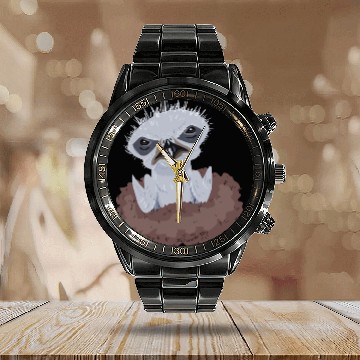 Discover Little Bald Eagle Calendar Steel Band Watch