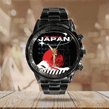 Discover Black Blue Creative Streetwear Japan Calendar Steel Band Watch