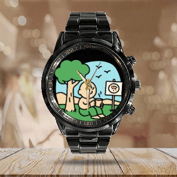 Discover Peaceful Mind Grounding Design Calendar Steel Band Watch