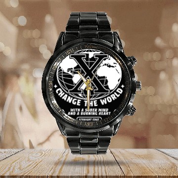 Discover Straight Edge Vegan, Against Drugs, Punk Calendar Steel Band Watch