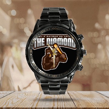 Discover baseball gorilla Calendar Steel Band Watch