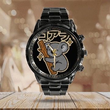 Discover Kawaii Koala Japanese Calendar Steel Band Watch
