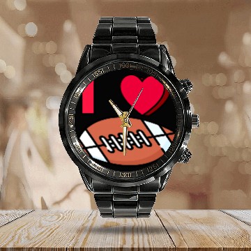 Discover I LOVE FOOTBALL #1 Calendar Steel Band Watch