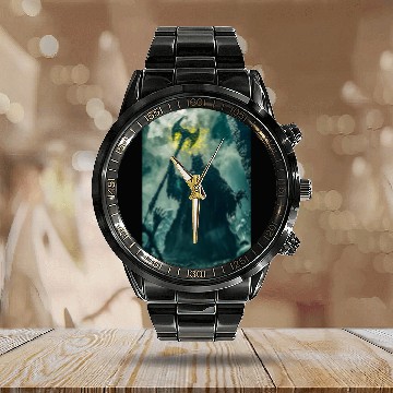 Discover Dark Necromancer Rises Calendar Steel Band Watch