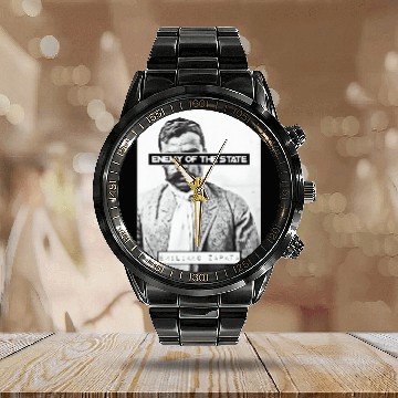 Discover Emiliano Zapata (EOTS) (B&W) Calendar Steel Band Watch