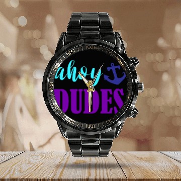 Discover Ahoy Dudes Nautical Summer Calendar Steel Band Watch