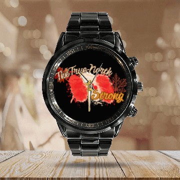 Discover The True North Strong — Canadian Maple Leaf Pride Calendar Steel Band Watch