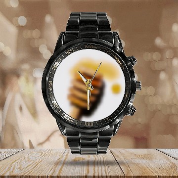 Discover Monarch Butterfly Vintage Typography Calendar Steel Band Watch