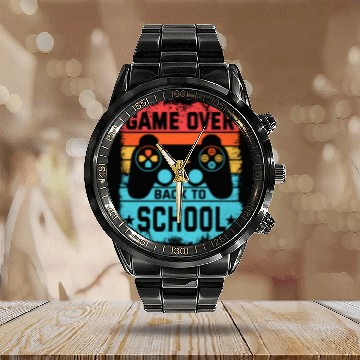 Discover Game Over Back to School Calendar Steel Band Watch – Retro Gamer