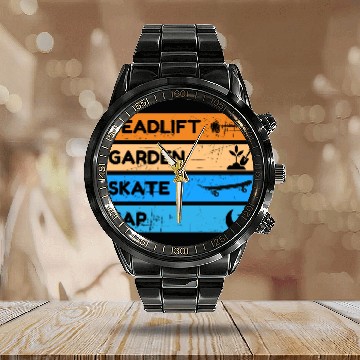Discover Vivid Outdoor Lifestyle Typography Calendar Steel Band Watch