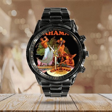 Discover Bahamas, Collage Calendar Steel Band Watch