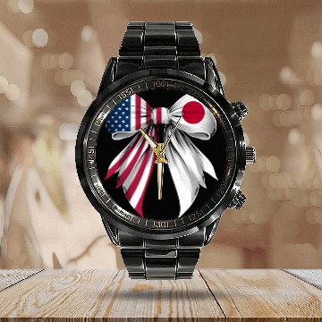 Discover Coquette Bow Japan Roots Heritage Japanese Pride Calendar Steel Band Watch
