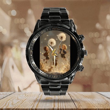Discover Joyful Dandelion Adventure Calendar Steel Band Watch