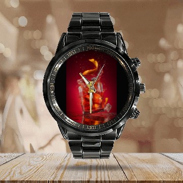 Discover Splashing Negroni Cocktail Calendar Steel Band Watch
