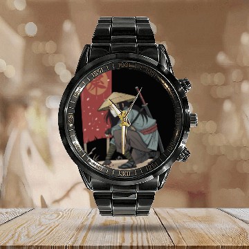 Discover Ronin Samurai Warrior – Japanese Bushido Art Desig Calendar Steel Band Watch