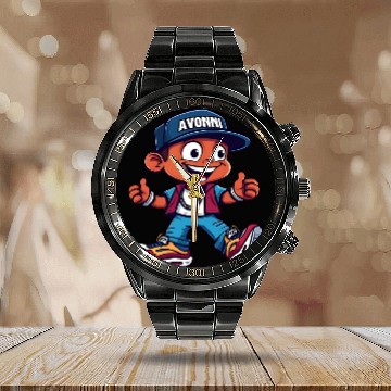 Discover Urban Kid Streetwear Design Calendar Steel Band Watch