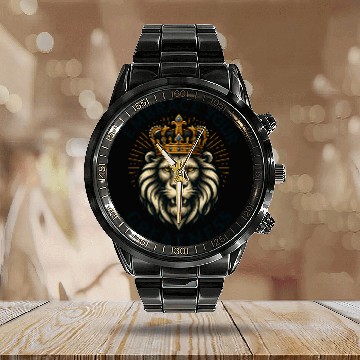 Discover Embrace Your Greatness: The Royal Lion Calendar Steel Band Watch