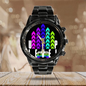 Discover Level Up Gaming Calendar Steel Band Watch