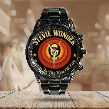 Discover Stevie Wonder Calendar Steel Band Watch rtro vintage Songs in the