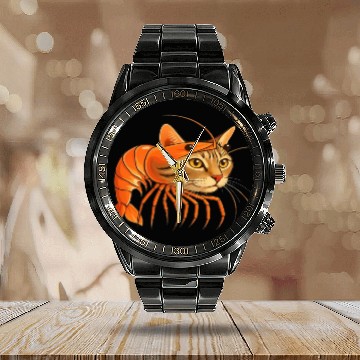 Discover Trippi Troppi Italian Brainrot – Funny Shrimp Cat  Calendar Steel Band Watch