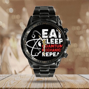 Discover Quantum Mechanics Physics Teacher Calendar Steel Band Watch
