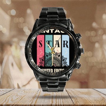 Discover Vintage Star Mandala Limited Edition Calendar Steel Band Watch