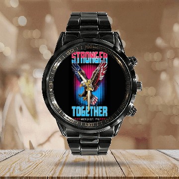Discover Eagle Empowerment United Calendar Steel Band Watch