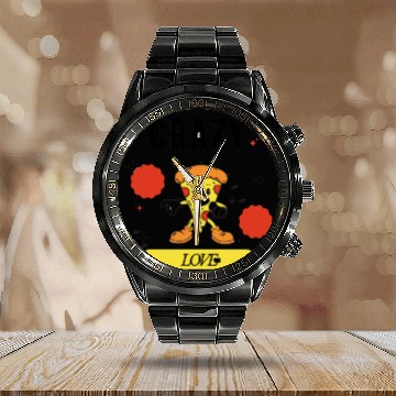 Discover Crazy in Love Pizza – The Happiest Slice Ever  D83C DF55 Calendar Steel Band Watch
