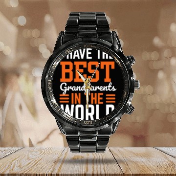 Discover National Grandparents Day, Best Grandparents Calendar Steel Band Watch