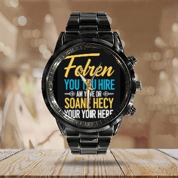 Discover Humorous Irish Blame Game Quote Calendar Steel Band Watch