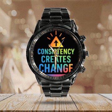 Discover Inspirational Growth Triangle Design Calendar Steel Band Watch