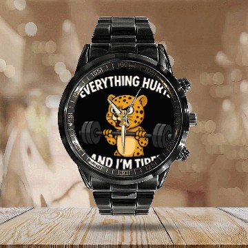 Discover Leopard Weights Mood Calendar Steel Band Watch